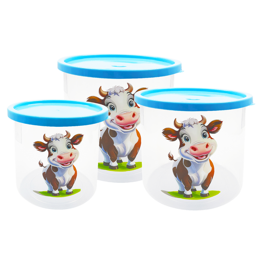 Juego de Tarro Cocina X3 Marcado Vaca Color